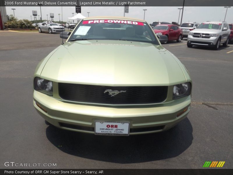 Legend Lime Metallic / Light Parchment 2006 Ford Mustang V6 Deluxe Convertible