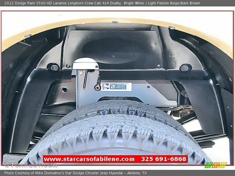 Bright White / Light Pebble Beige/Bark Brown 2012 Dodge Ram 3500 HD Laramie Longhorn Crew Cab 4x4 Dually
