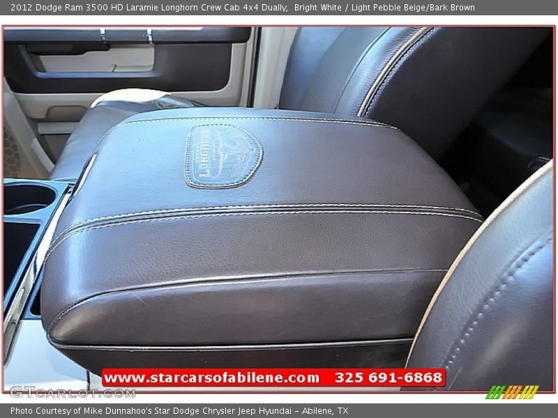 Bright White / Light Pebble Beige/Bark Brown 2012 Dodge Ram 3500 HD Laramie Longhorn Crew Cab 4x4 Dually