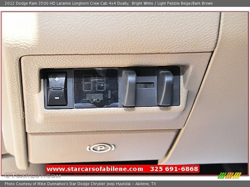 Bright White / Light Pebble Beige/Bark Brown 2012 Dodge Ram 3500 HD Laramie Longhorn Crew Cab 4x4 Dually