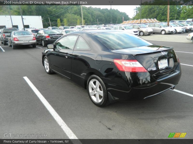 Nighthawk Black Pearl / Black 2008 Honda Civic EX Coupe