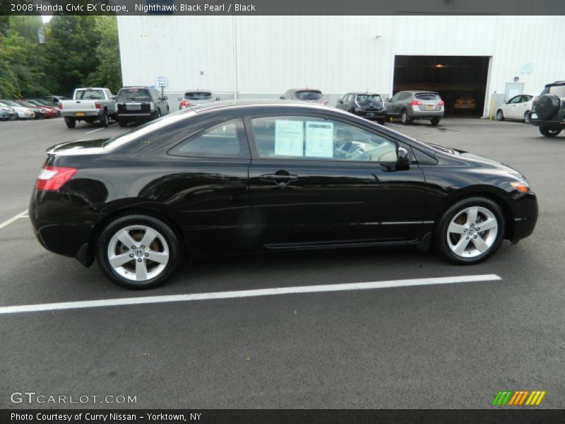 Nighthawk Black Pearl / Black 2008 Honda Civic EX Coupe