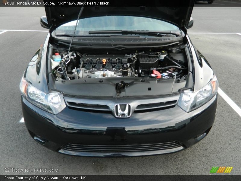 Nighthawk Black Pearl / Black 2008 Honda Civic EX Coupe