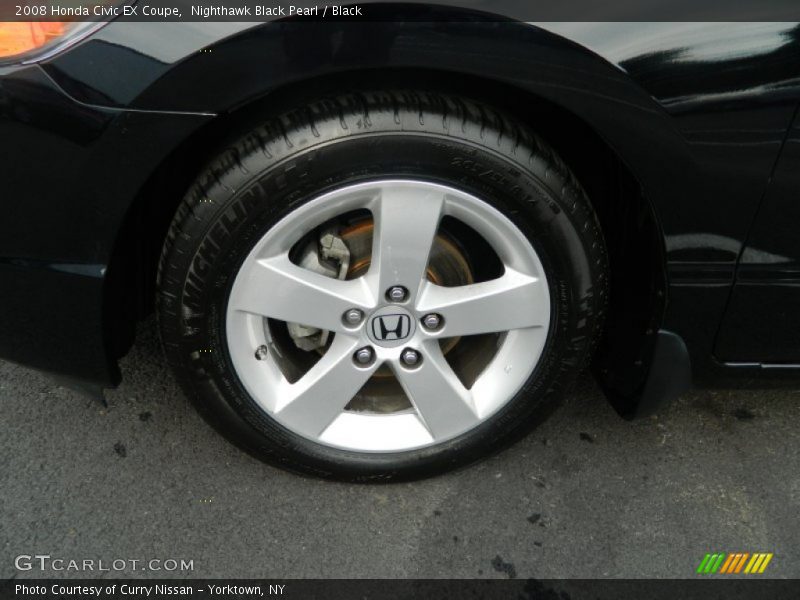 Nighthawk Black Pearl / Black 2008 Honda Civic EX Coupe