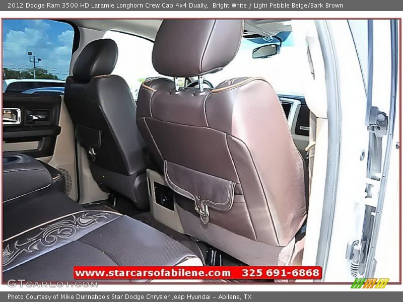 Bright White / Light Pebble Beige/Bark Brown 2012 Dodge Ram 3500 HD Laramie Longhorn Crew Cab 4x4 Dually