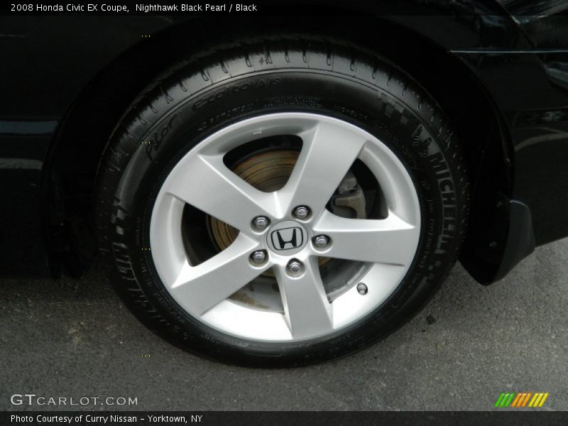 Nighthawk Black Pearl / Black 2008 Honda Civic EX Coupe