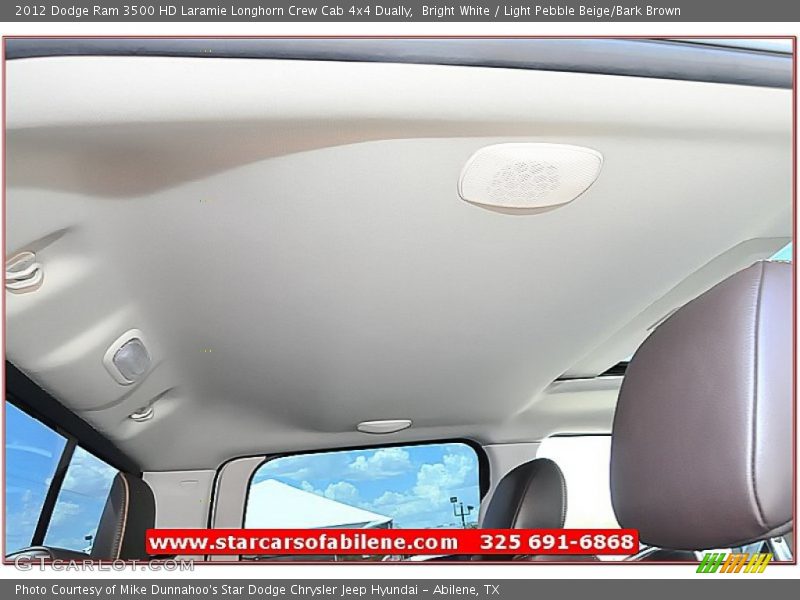Bright White / Light Pebble Beige/Bark Brown 2012 Dodge Ram 3500 HD Laramie Longhorn Crew Cab 4x4 Dually