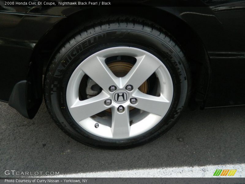 Nighthawk Black Pearl / Black 2008 Honda Civic EX Coupe