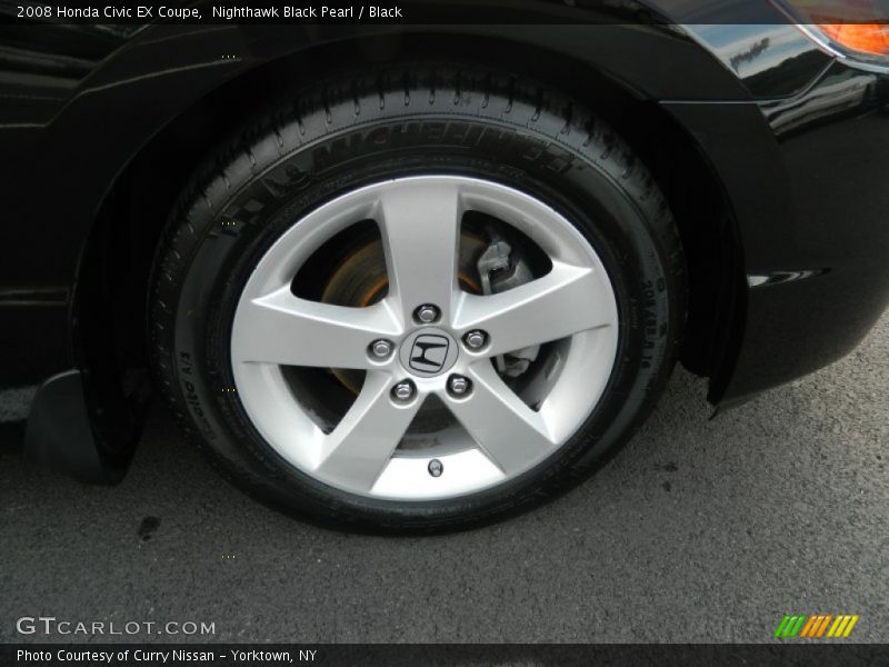 Nighthawk Black Pearl / Black 2008 Honda Civic EX Coupe