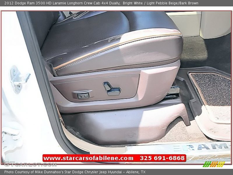 Bright White / Light Pebble Beige/Bark Brown 2012 Dodge Ram 3500 HD Laramie Longhorn Crew Cab 4x4 Dually