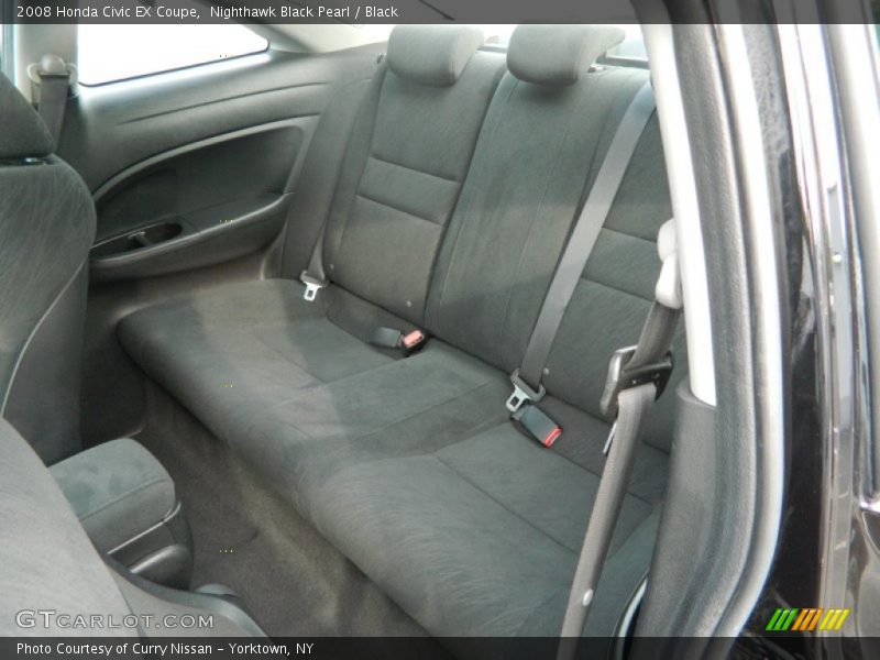 Nighthawk Black Pearl / Black 2008 Honda Civic EX Coupe