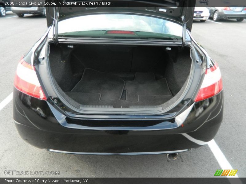 Nighthawk Black Pearl / Black 2008 Honda Civic EX Coupe