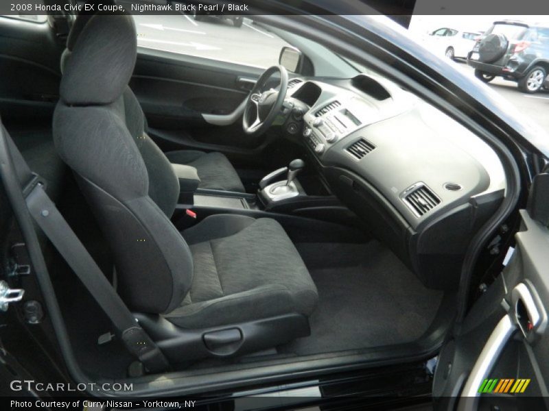 Nighthawk Black Pearl / Black 2008 Honda Civic EX Coupe