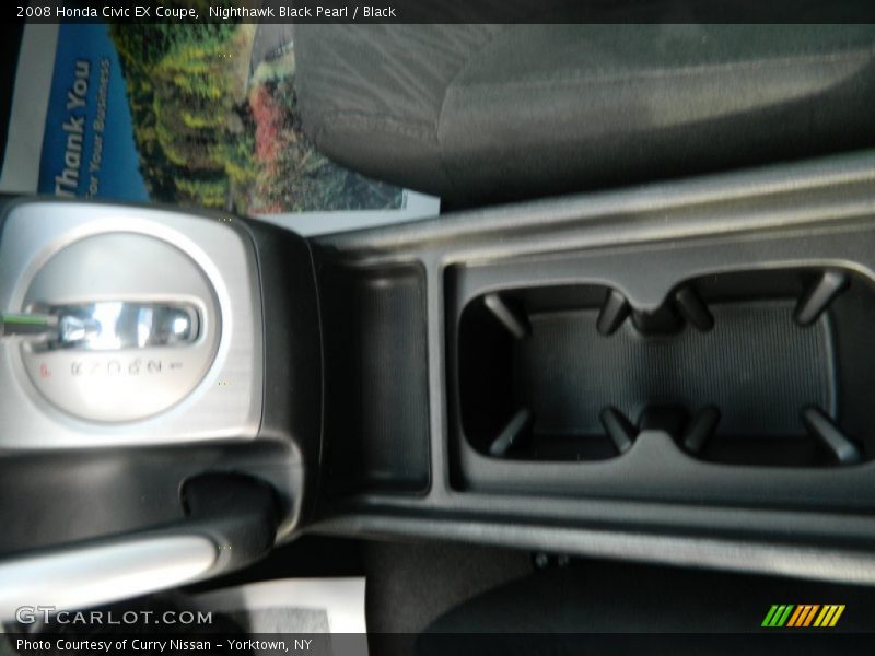 Nighthawk Black Pearl / Black 2008 Honda Civic EX Coupe