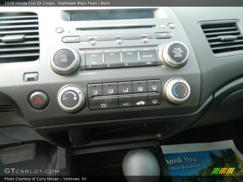 Nighthawk Black Pearl / Black 2008 Honda Civic EX Coupe