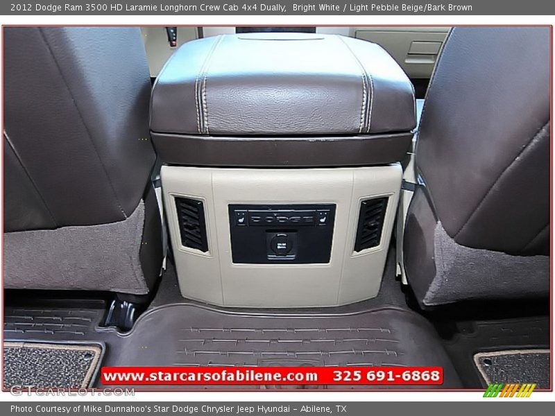 Bright White / Light Pebble Beige/Bark Brown 2012 Dodge Ram 3500 HD Laramie Longhorn Crew Cab 4x4 Dually