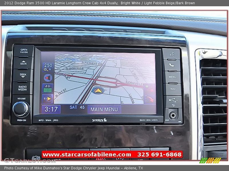 Bright White / Light Pebble Beige/Bark Brown 2012 Dodge Ram 3500 HD Laramie Longhorn Crew Cab 4x4 Dually