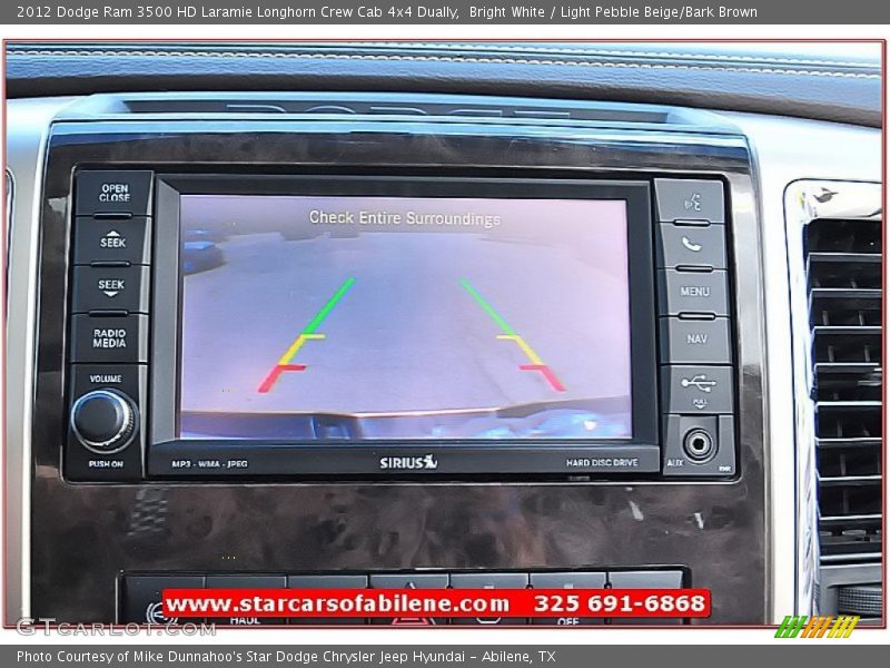 Bright White / Light Pebble Beige/Bark Brown 2012 Dodge Ram 3500 HD Laramie Longhorn Crew Cab 4x4 Dually