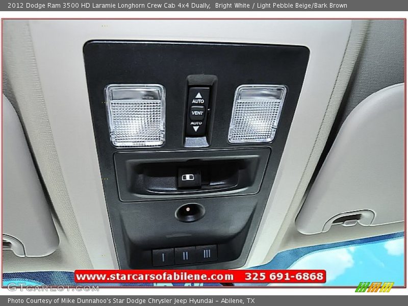 Bright White / Light Pebble Beige/Bark Brown 2012 Dodge Ram 3500 HD Laramie Longhorn Crew Cab 4x4 Dually