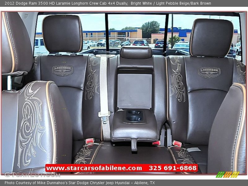 Bright White / Light Pebble Beige/Bark Brown 2012 Dodge Ram 3500 HD Laramie Longhorn Crew Cab 4x4 Dually