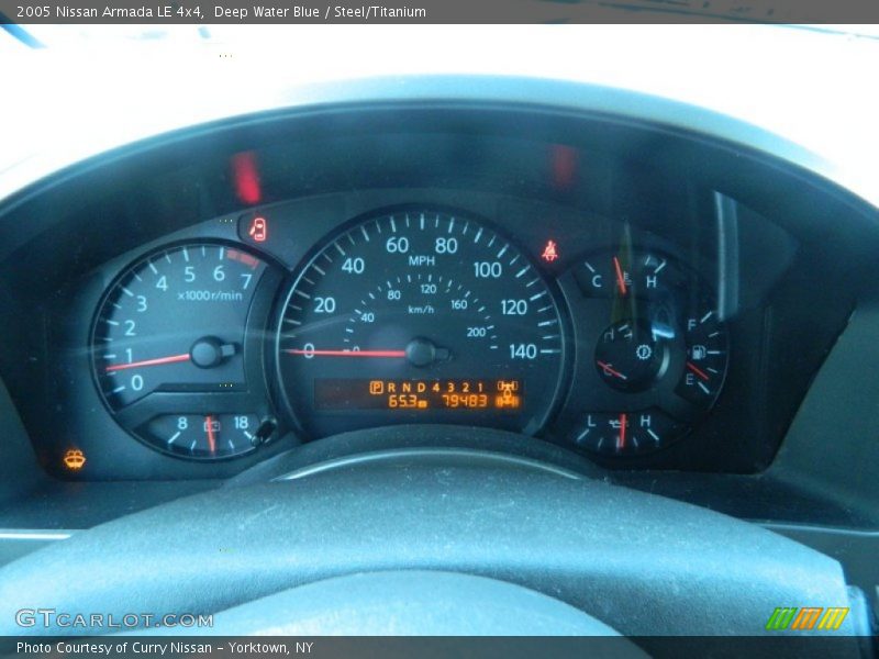 Deep Water Blue / Steel/Titanium 2005 Nissan Armada LE 4x4