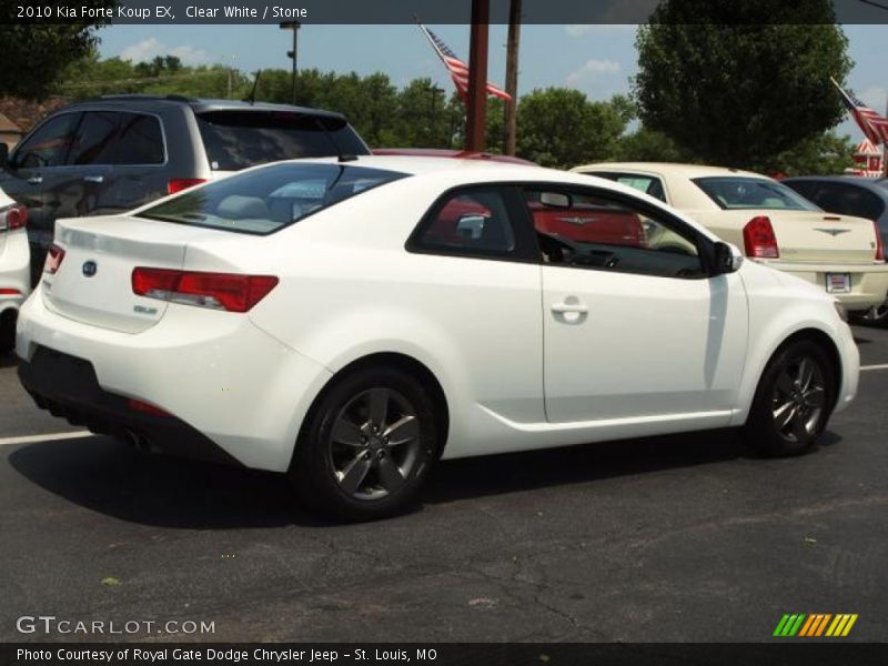Clear White / Stone 2010 Kia Forte Koup EX