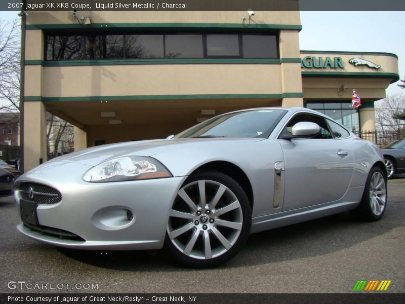 Liquid Silver Metallic / Charcoal 2007 Jaguar XK XK8 Coupe