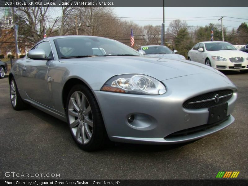 Liquid Silver Metallic / Charcoal 2007 Jaguar XK XK8 Coupe