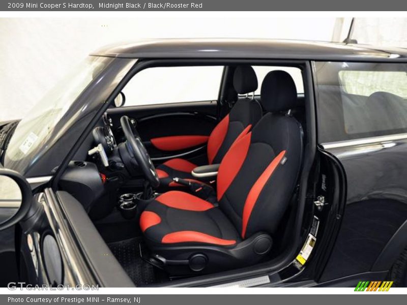 Midnight Black / Black/Rooster Red 2009 Mini Cooper S Hardtop