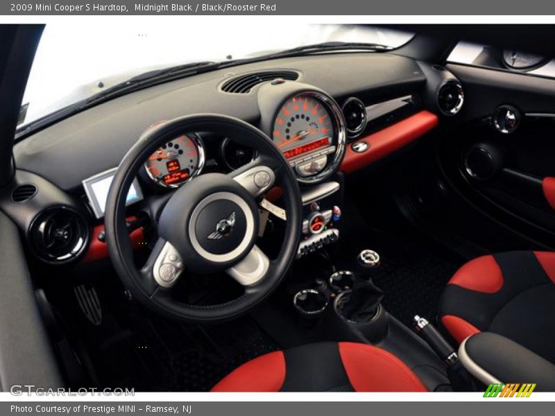 Midnight Black / Black/Rooster Red 2009 Mini Cooper S Hardtop