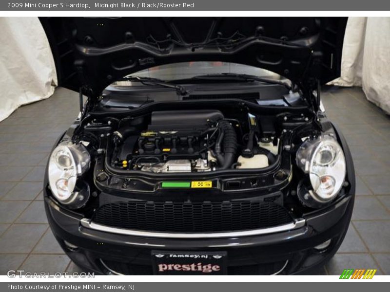 Midnight Black / Black/Rooster Red 2009 Mini Cooper S Hardtop