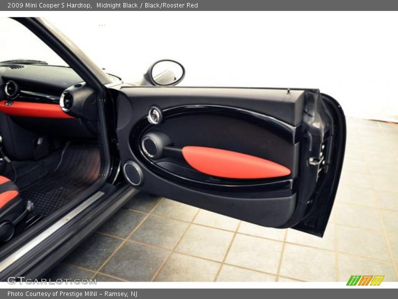 Midnight Black / Black/Rooster Red 2009 Mini Cooper S Hardtop