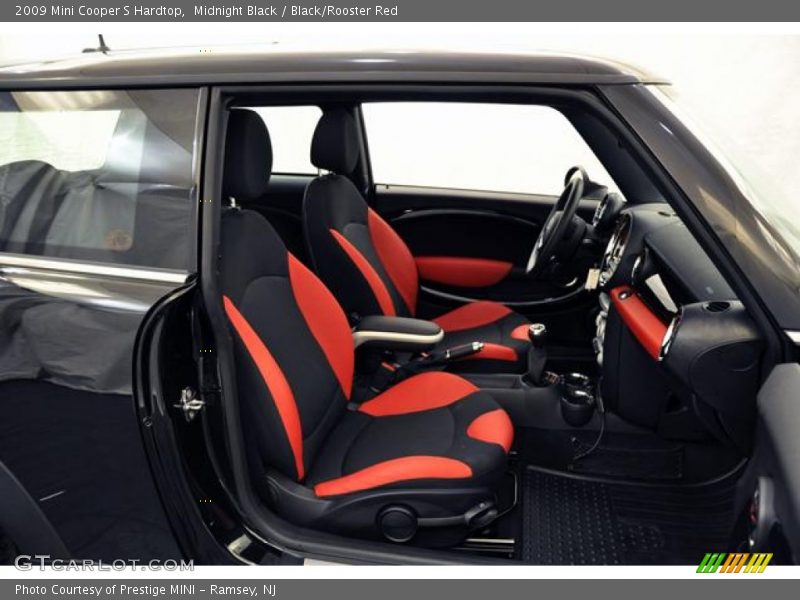 Midnight Black / Black/Rooster Red 2009 Mini Cooper S Hardtop