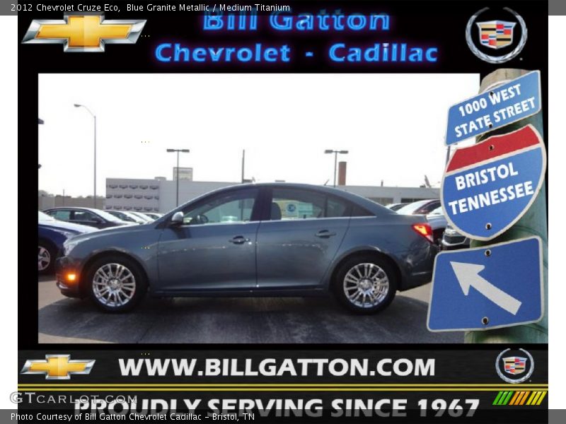 Blue Granite Metallic / Medium Titanium 2012 Chevrolet Cruze Eco