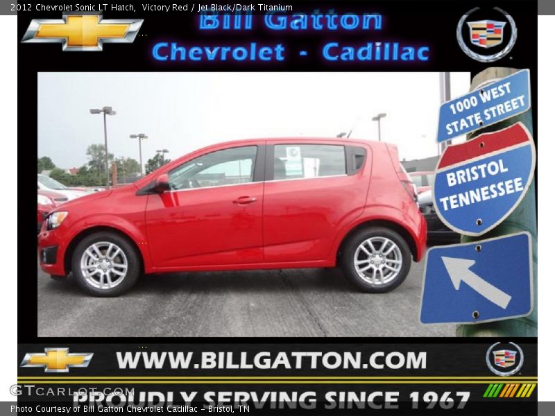 Victory Red / Jet Black/Dark Titanium 2012 Chevrolet Sonic LT Hatch