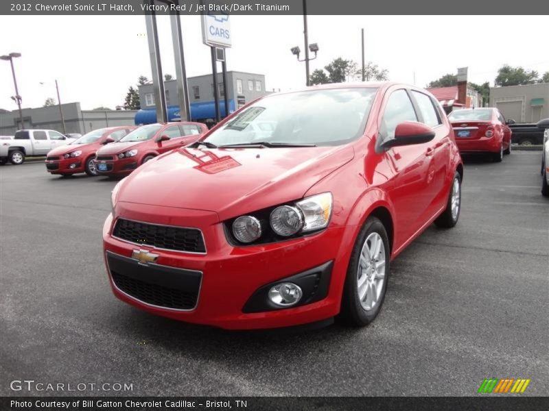 Victory Red / Jet Black/Dark Titanium 2012 Chevrolet Sonic LT Hatch