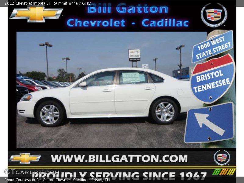 Summit White / Gray 2012 Chevrolet Impala LT