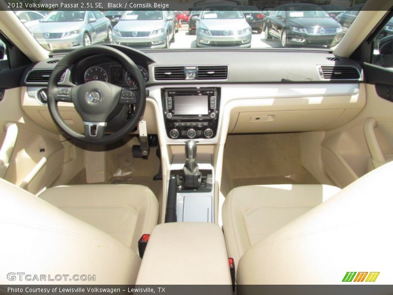 Black / Cornsilk Beige 2012 Volkswagen Passat 2.5L SE