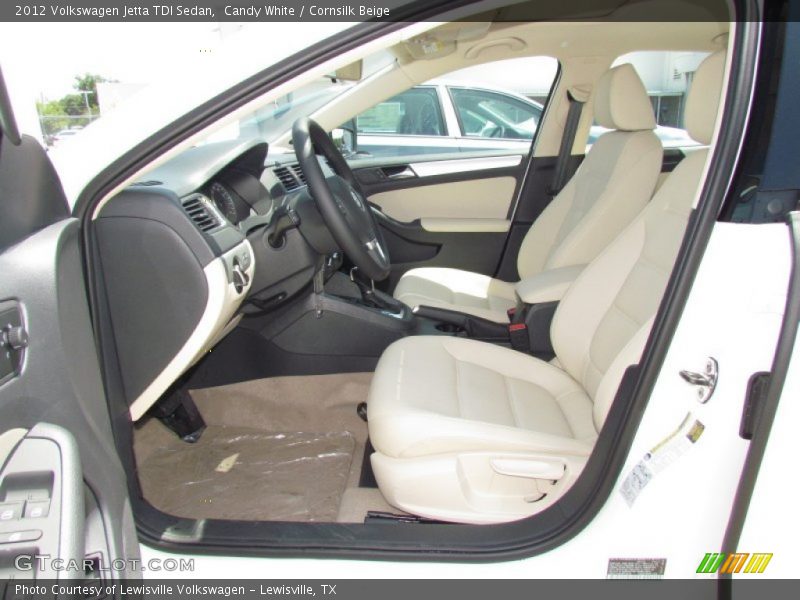 Candy White / Cornsilk Beige 2012 Volkswagen Jetta TDI Sedan