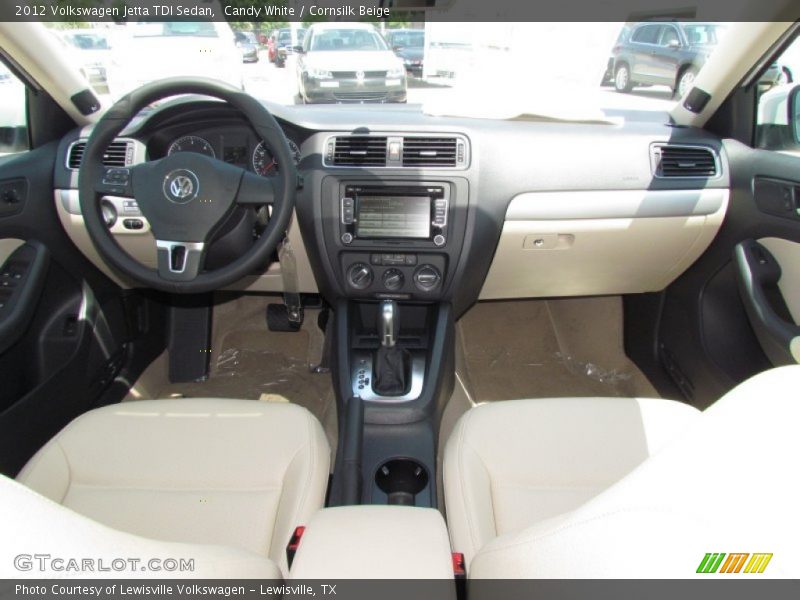 Candy White / Cornsilk Beige 2012 Volkswagen Jetta TDI Sedan