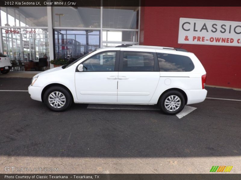 Clear White / Gray 2012 Kia Sedona LX