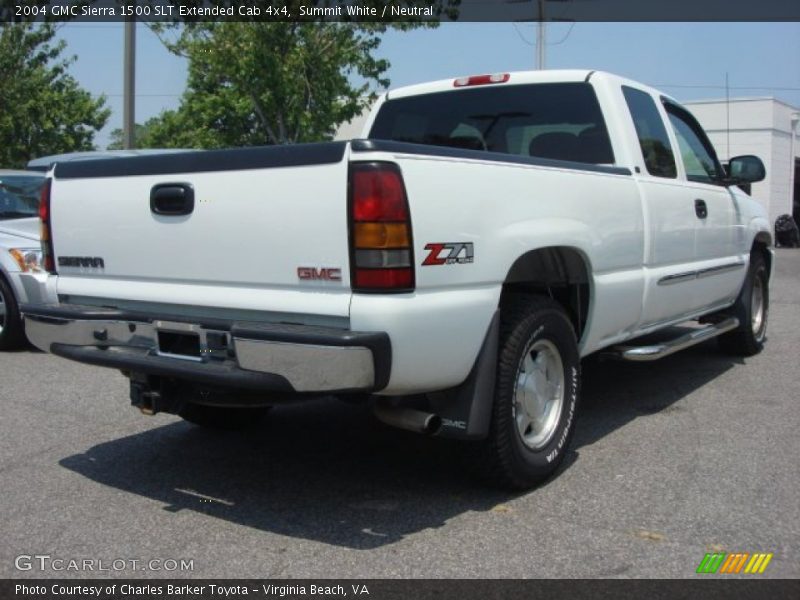 Summit White / Neutral 2004 GMC Sierra 1500 SLT Extended Cab 4x4