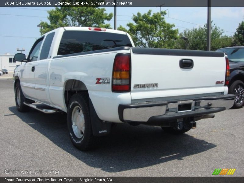 Summit White / Neutral 2004 GMC Sierra 1500 SLT Extended Cab 4x4