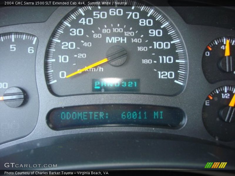 Summit White / Neutral 2004 GMC Sierra 1500 SLT Extended Cab 4x4