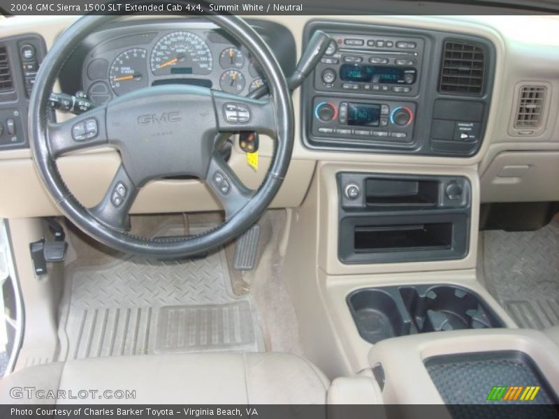 Summit White / Neutral 2004 GMC Sierra 1500 SLT Extended Cab 4x4