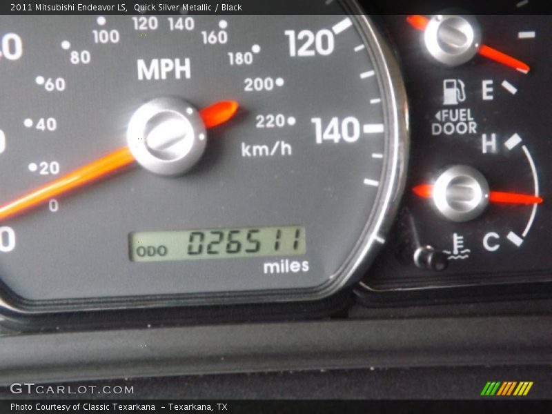 Quick Silver Metallic / Black 2011 Mitsubishi Endeavor LS