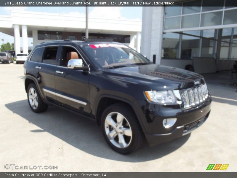Brilliant Black Crystal Pearl / New Saddle/Black 2011 Jeep Grand Cherokee Overland Summit 4x4