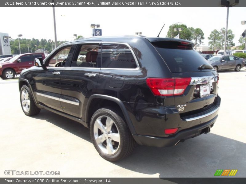Brilliant Black Crystal Pearl / New Saddle/Black 2011 Jeep Grand Cherokee Overland Summit 4x4