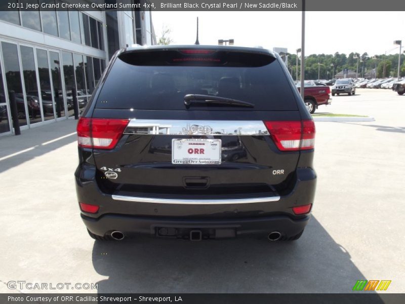 Brilliant Black Crystal Pearl / New Saddle/Black 2011 Jeep Grand Cherokee Overland Summit 4x4