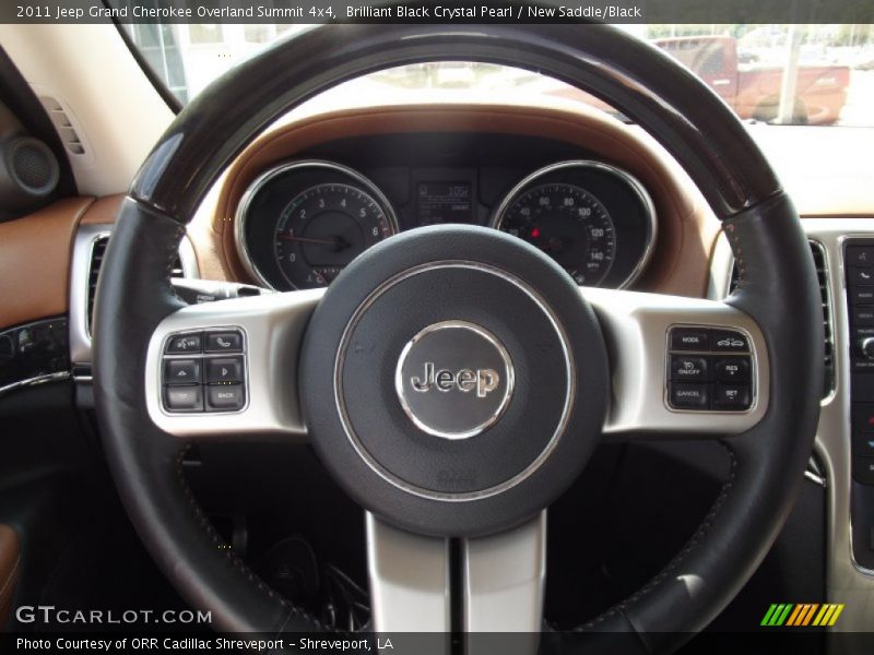 Brilliant Black Crystal Pearl / New Saddle/Black 2011 Jeep Grand Cherokee Overland Summit 4x4